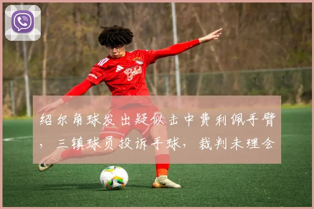 绍尔角球发出疑似击中费利佩手臂，三镇球员投诉手球，裁判未理会